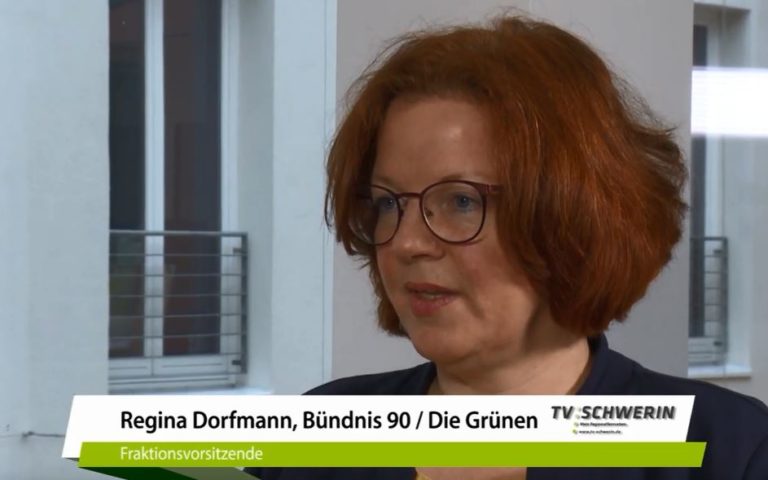 Fraktionsvorsitzende Regina Dorfmann im Interview bei Schwerin TV